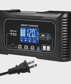 HTRC Slimme Acculader 12V/24V - Reparatie & Onderhoud voor Auto, Motor, AGM, Lithium