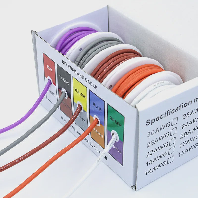 Siliconen Elektrische Draad Set (16-30AWG) - 5 Kleuren voor DIY Projecten
