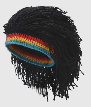 Unieke Gehaakte Muts met Nep Dreads - Rasta Stijl voor Feest & Cosplay