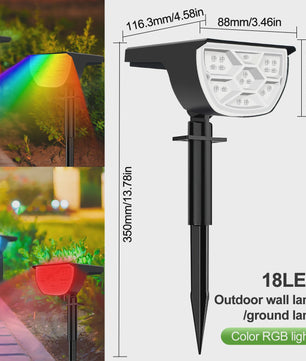 Solar Tuinspots LED (72/68) - IP65 Waterdicht, 3 Modi, Buitenverlichting