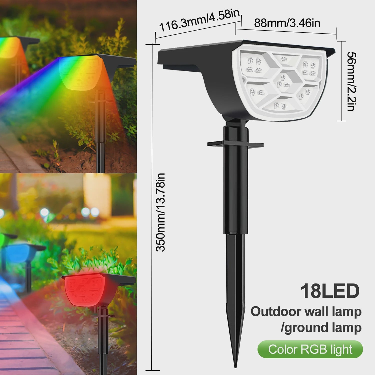 Solar Tuinspots LED (72/68) - IP65 Waterdicht, 3 Modi, Buitenverlichting