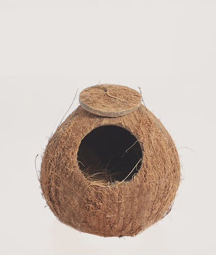Natuurlijk Kokosnoot Hamsterhuis - Veilige & Bite-resistant Schuilplaats en Speelgoed voor Kleine Huisdieren