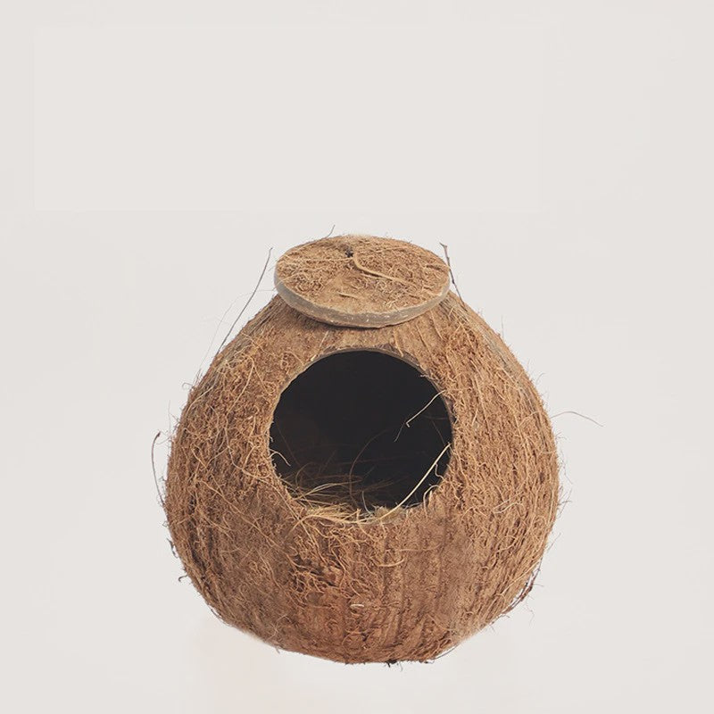 Natuurlijk Kokosnoot Hamsterhuis - Veilige & Bite-resistant Schuilplaats en Speelgoed voor Kleine Huisdieren