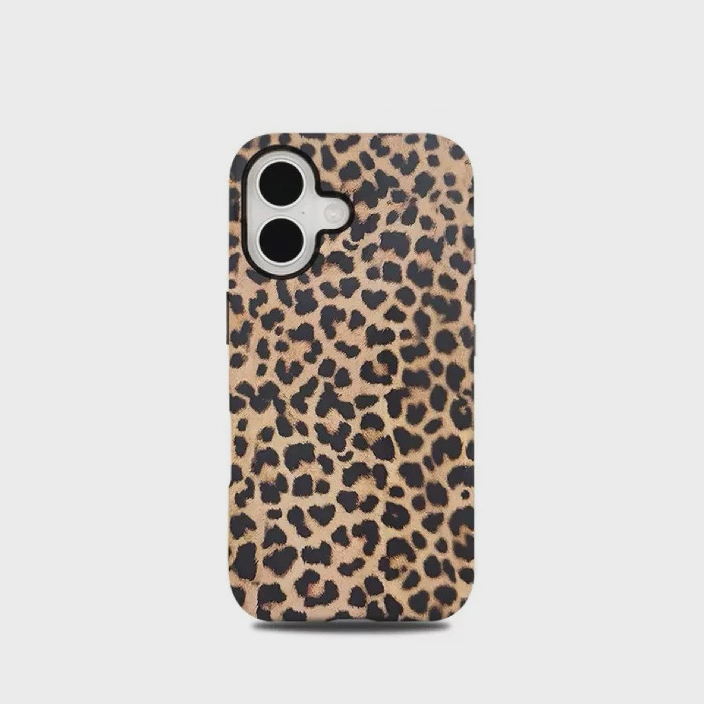 Luxe Leopard Print Hoesje voor iPhone - Dubbellaags Bescherming