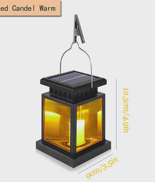 Retro Solar Lantaarn met LED Kaarslicht - Tuinverlichting & Decoratie