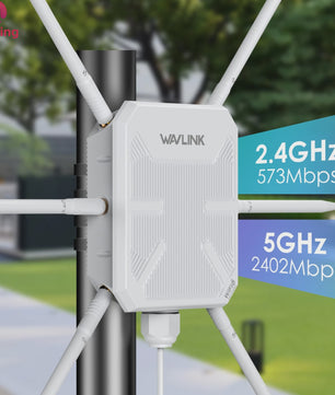 Krachtige WiFi 6 Outdoor Access Point | Dual Band 2.4G/5G | Mesh Extender | PoE | IP67 Weerbestendig