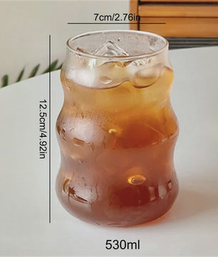 Creatieve Glazen Tumbler - Hittebestendig & Transparant voor Koffie, Sap, Cocktails
