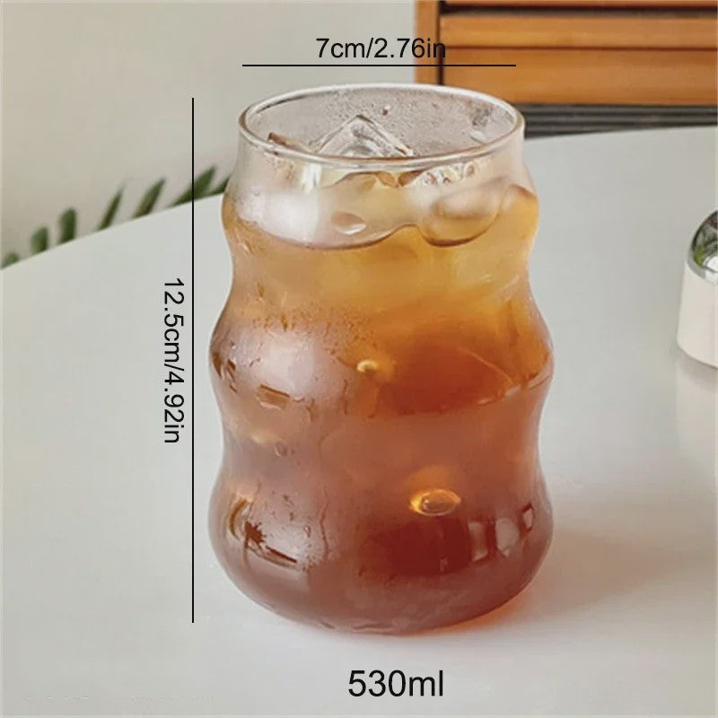 Creatieve Glazen Tumbler - Hittebestendig & Transparant voor Koffie, Sap, Cocktails