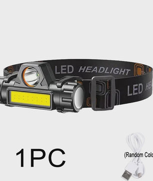 Krachtige 5 LED Hoofdlamp met Ingebouwde Batterij - USB Oplaadbaar voor Buitenactiviteiten