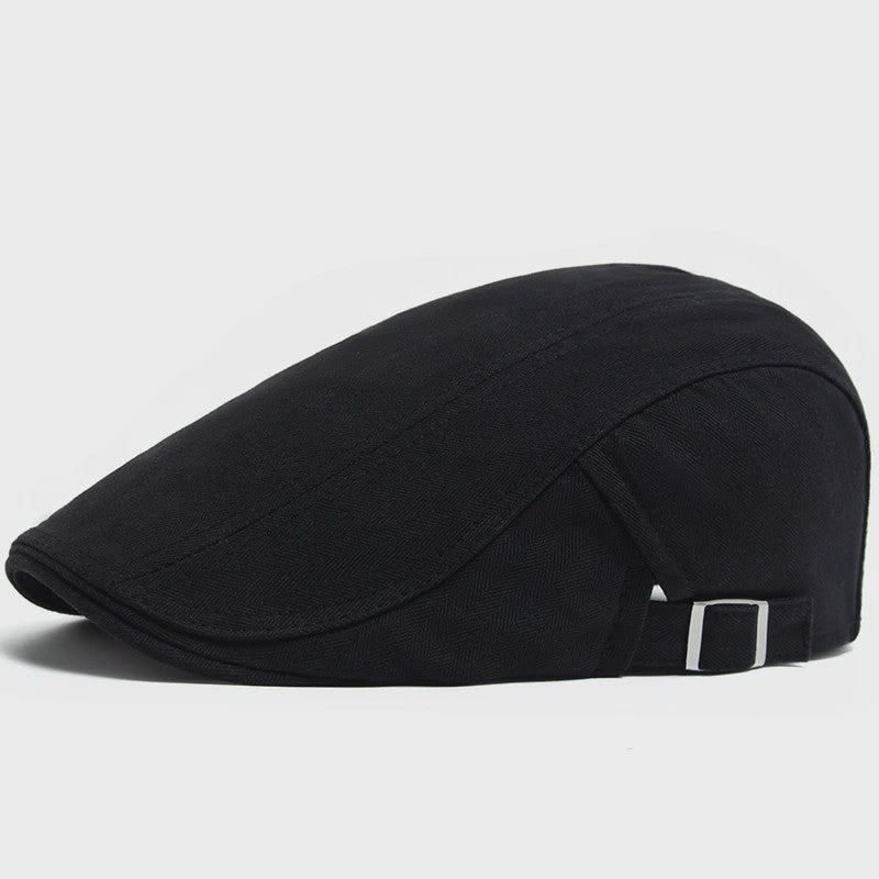 Klassieke Heren Baret - Stijlvolle Vintage Katoenen Pet met Vizier