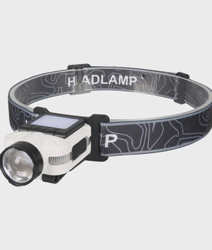 Slimme LED Hoofdlamp met Sensor, Oplaadbaar via USB-C, Power Display & Clip