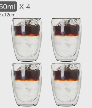 Dubbelwandige Glazen Mokken & Glazen (250-450ml) - Set van 2