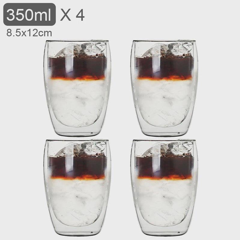 Dubbelwandige Glazen Mokken & Glazen (250-450ml) - Set van 2