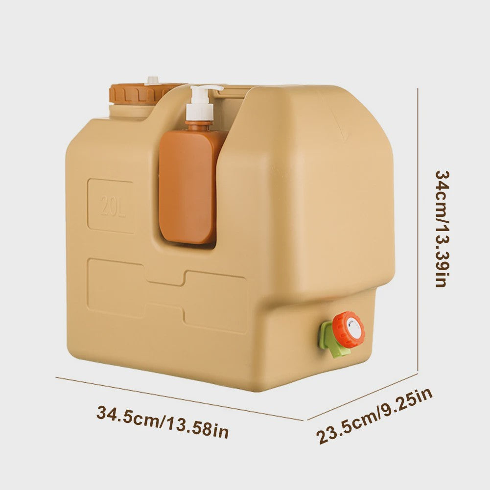 20L Draagbare Watercontainer met Kraan - Ideaal voor Camping, Vissen en Picknicks