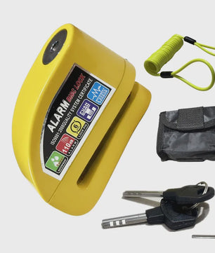 Waterdicht Motor Alarm Schijfrem Slot - Anti-diefstal Beveiliging voor Motor & Fiets + Herinneringskabel