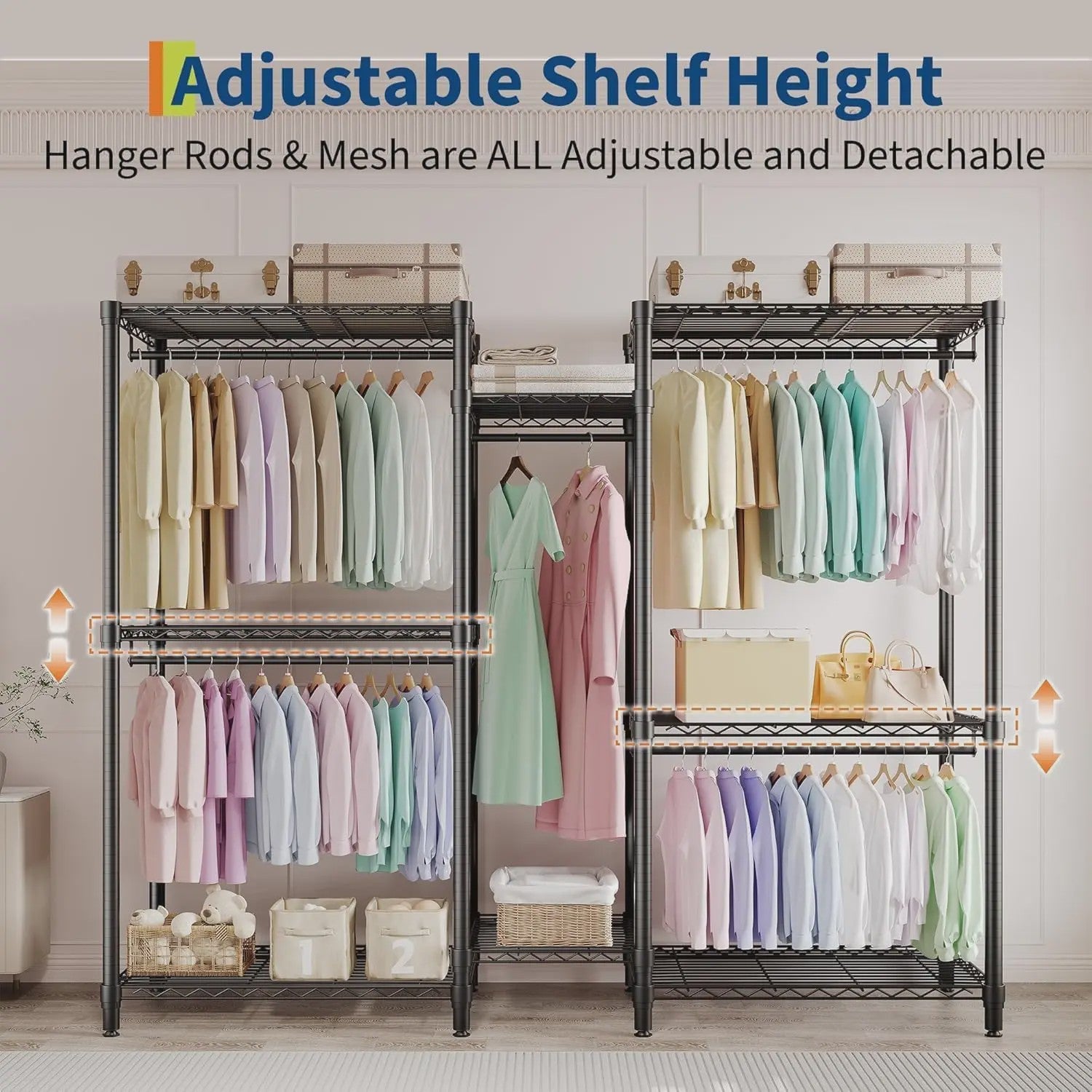 Robuuste Kledingrek & Garderobe Organizer - Verstelbaar en Modulair