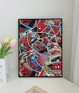Frameloze Spiderman Poster - Marvel Kunst Print voor Woonkamer, Slaapkamer, Bar