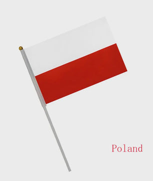 Ukraine Wapperende Handvlag 14x21cm met Witte Stok - Feestdecoratie & Evenementen