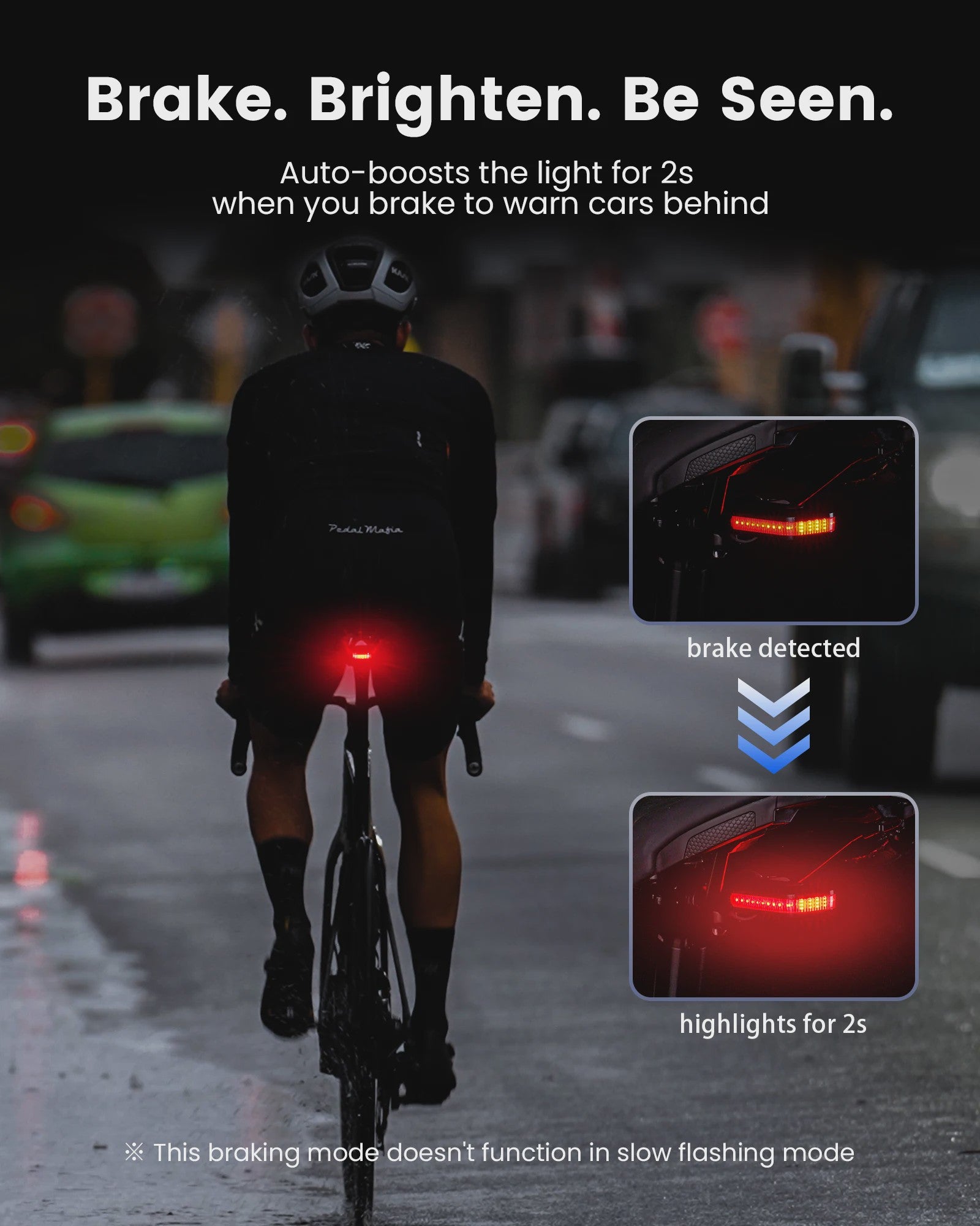 RAVEMEN CL01 Fiets Achterlicht - USB Oplaadbaar, Rem- en Bewegingssensor, 300° Zichtbaarheid