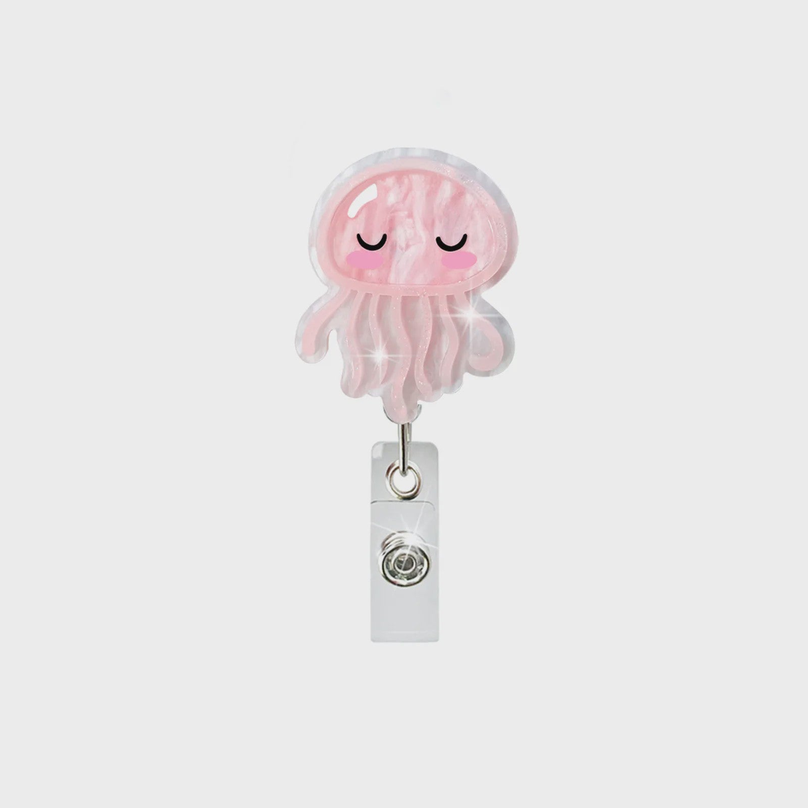Retractable Badge Reel Clip met Dieren & Koraal - ID Kaarthouder voor Studenten, Dokters, Verpleegkundigen