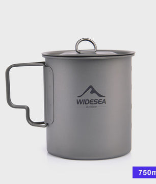 Widesea Titanium Camping Mok - Lichtgewicht & Duurzaam Outdoor Tafelgerei