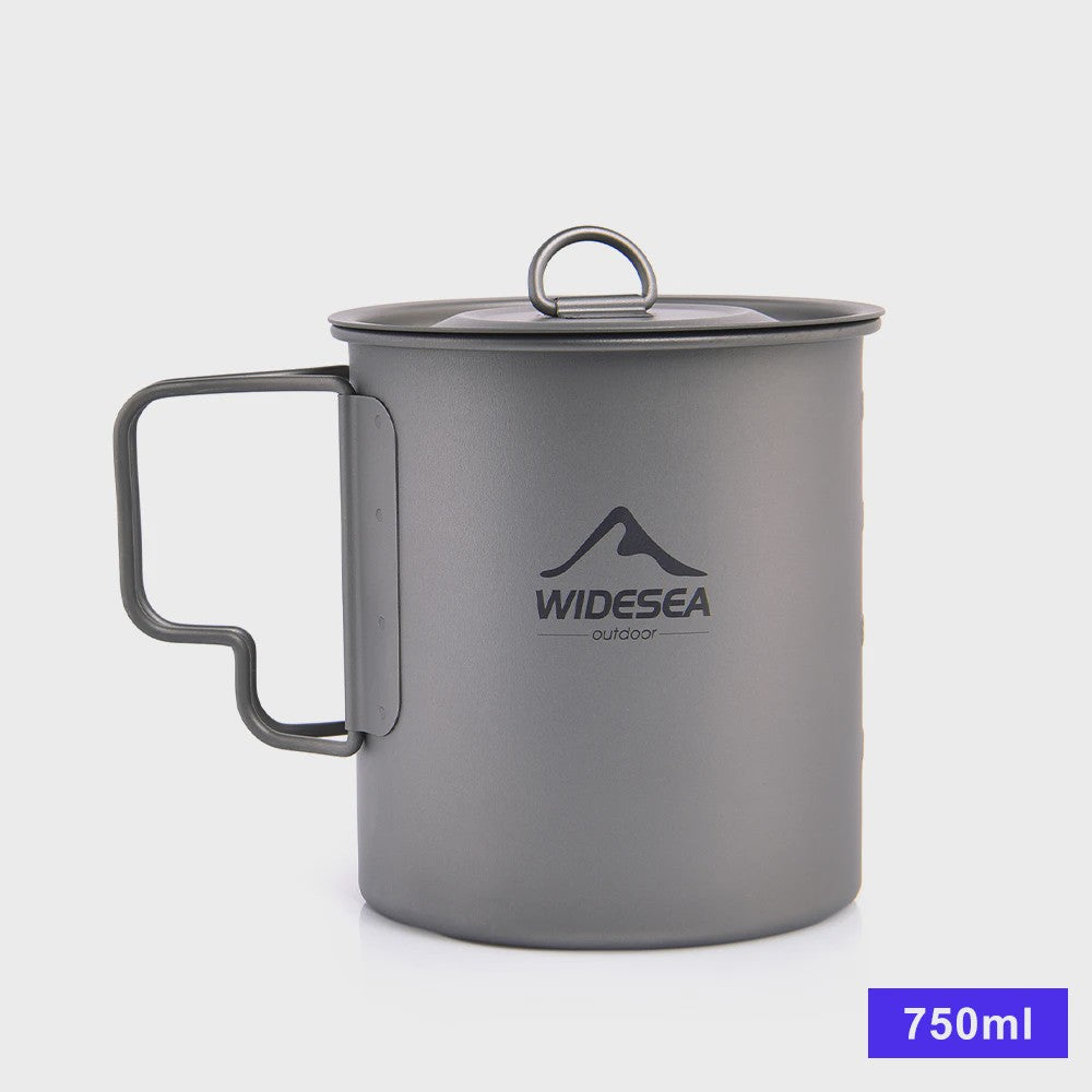 Widesea Titanium Camping Mok - Lichtgewicht & Duurzaam Outdoor Tafelgerei