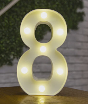 Decoratieve LED Letter & Cijfer Lampen - Creëer Sfeer met Warm Licht