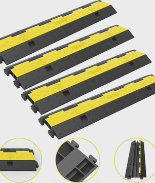 Robuuste Kabelgoot Rubber/PVC - 2 Kanalen - 5000kg Capaciteit - Verkeersdrempel