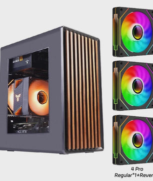 WJCOOLMAN Craftsman 3 PC Case: Stijlvolle Transparante Behuizing met Houten Accenten voor Desktop & Gaming
