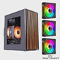 WJCOOLMAN Craftsman 3 PC Case: Stijlvolle Transparante Behuizing met Houten Accenten voor Desktop & Gaming