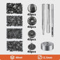 Roestvrij Staal Drukknopen Set 12.5mm Gunmetal Zwart - Kleding & Tassen