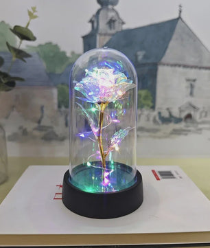 Eeuwige Roos met LED Licht - Magische Folie Bloem voor Valentijn, Kerst & Decoratie