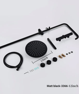 Thermostatische Douchekraan met Regendouche en Handdouche - Massief Messing