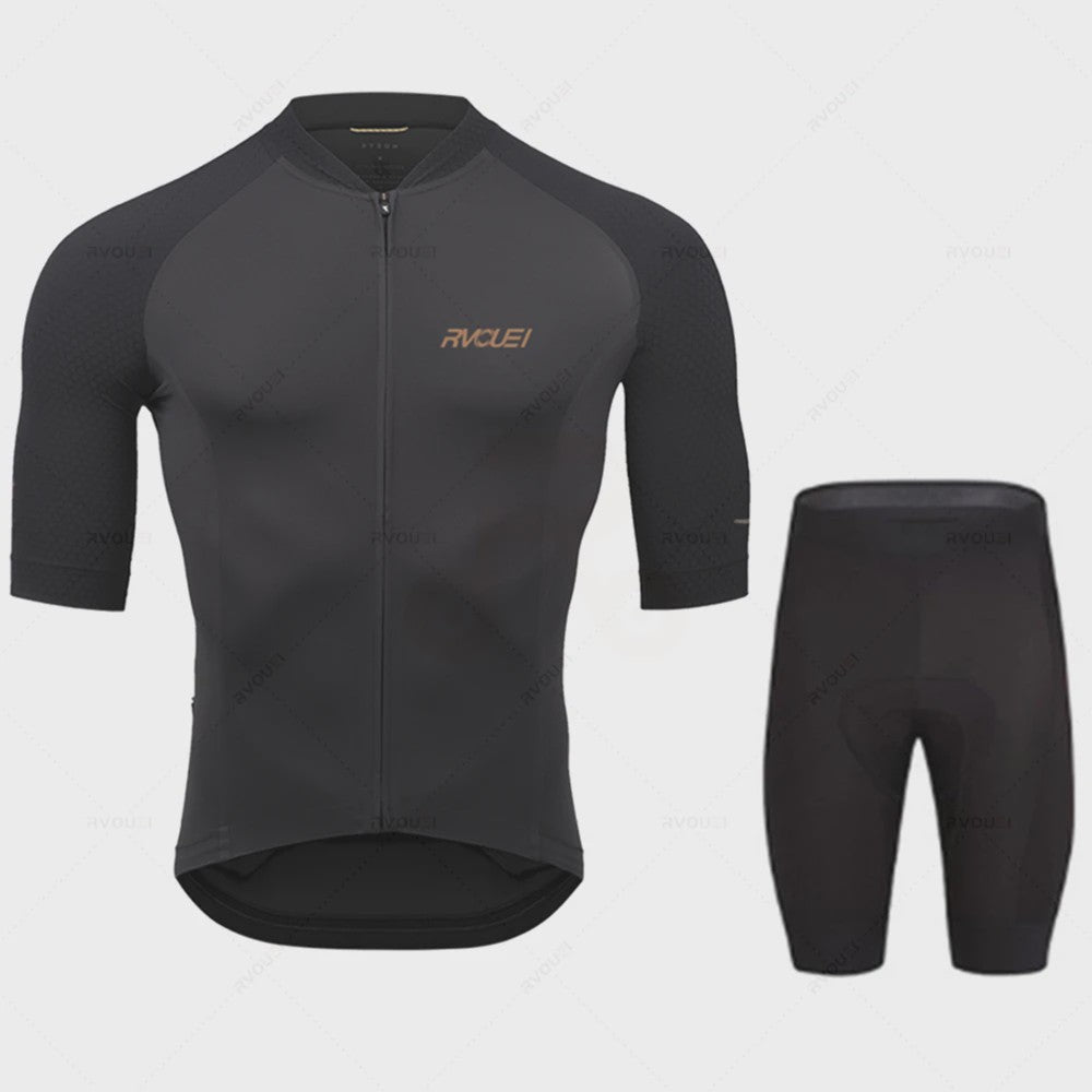Pro Fiets Kleding Set Heren - Ademend Wielrenpak met Bib Shorts