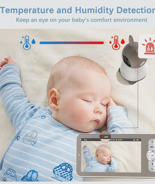IeGeek 2K WiFi Babyfoon met 5" Split Screen, 360° PTZ Camera, Nachtzicht & App Bediening
