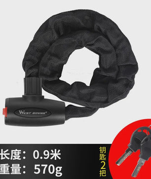 WEST BIKING Fiets Ketting Anti-diefstal Sluiting - Stevig Staal & Duurzaam