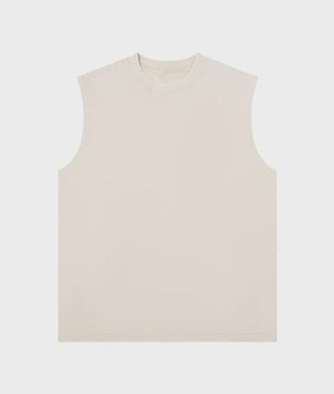 Herenshirt Mouwloos 230g Katoen - Retro Washed & Distressed Look