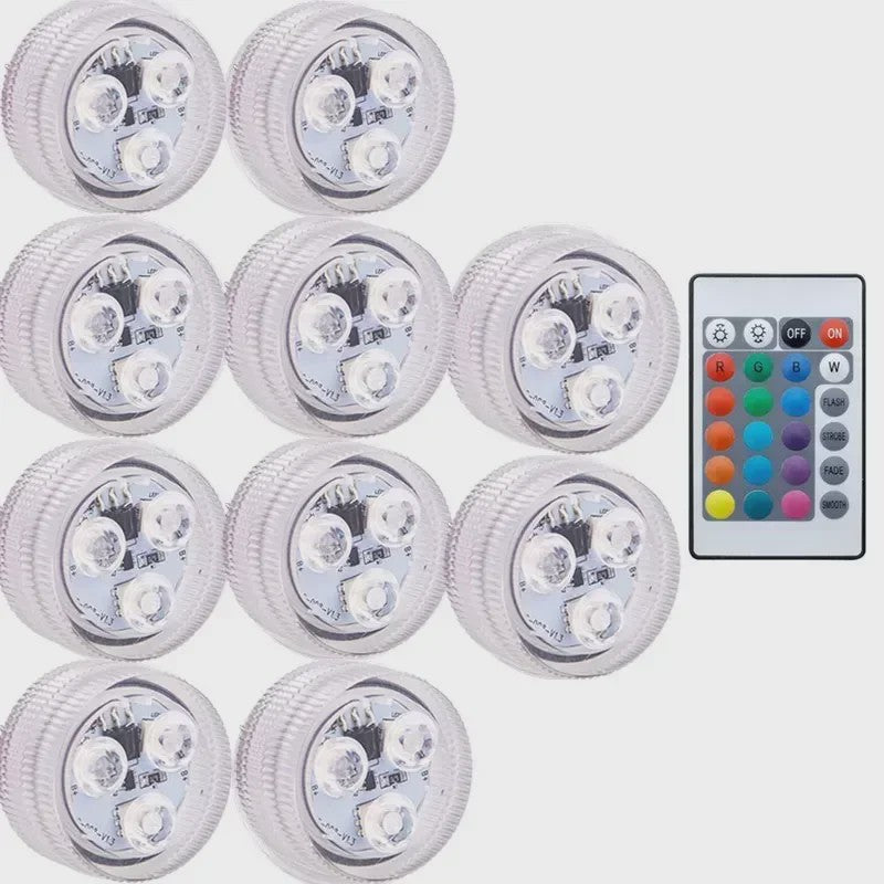 Waterdichte LED Lampjes op Batterijen met Afstandsbediening - 16 Kleuren