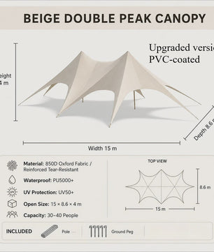 Luxe Ster Tent - Waterdicht, UV-bestendig voor Glamping, Feesten & Evenementen