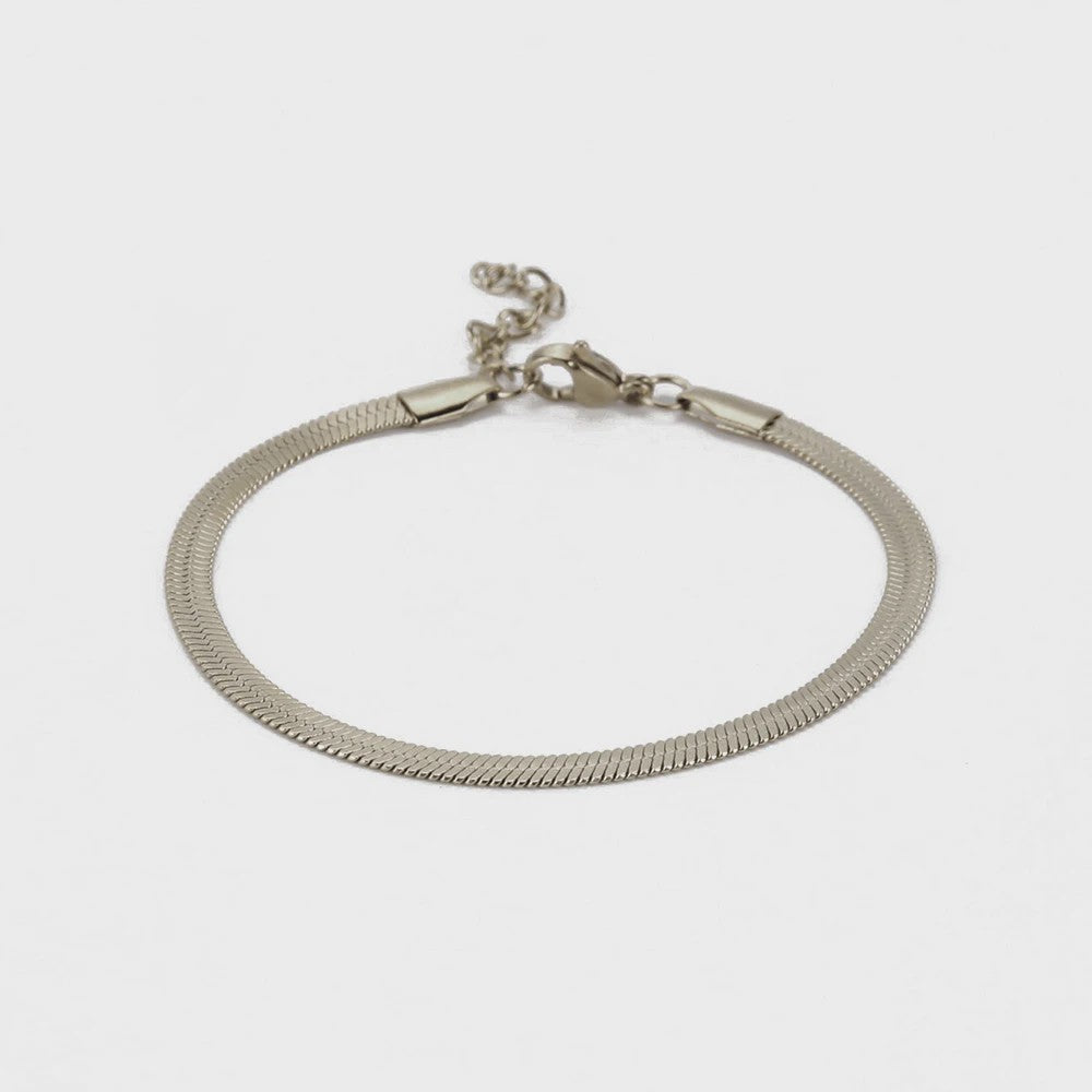 Minimalistische Slangenketting Anklet - Roestvrij Staal Goudkleurig
