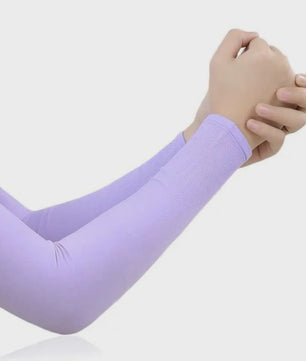 Zomer Arm Sleeves met UV Bescherming - Ademend IJs Zijde, Vingerloos