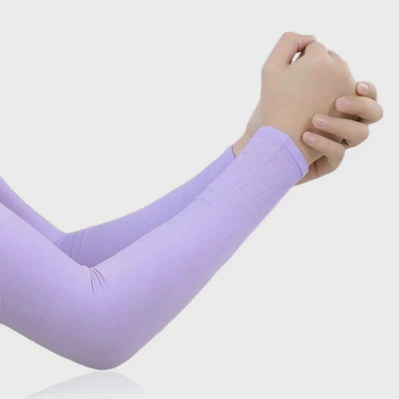 Zomer Arm Sleeves met UV Bescherming - Ademend IJs Zijde, Vingerloos