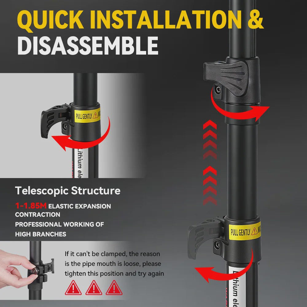 Mellwin 4-in-1 Snoei- en Zaagset: Elektrische Snoeischaar, Kettingzaag & Telescoopsteel