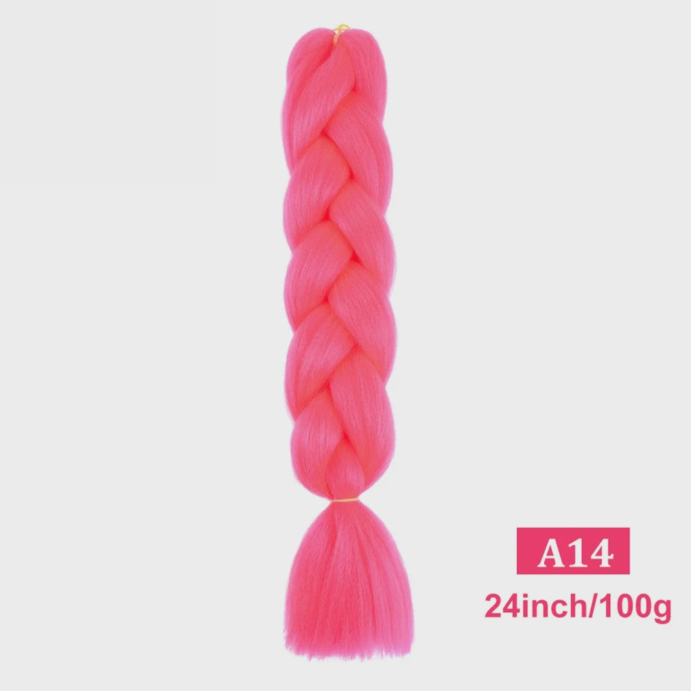24 Inch Jumbo Braids Haarverlenging - Synthetisch Vlecht Haar in Kleurrijke Tinten