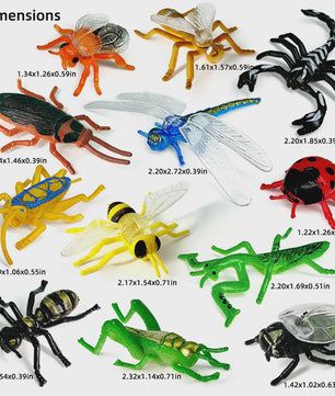 Realistische Insecten Speelgoed Set - Vlinder, Bij, Spin, Krekel & Meer - Educatief Speelgoed