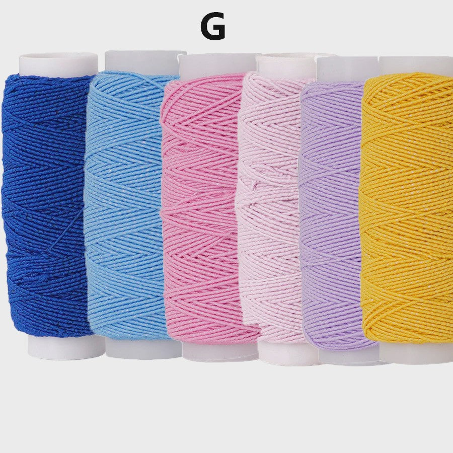 Elastisch Naaigaren 0.6mm - 6 Kleuren Set (20M) voor DIY, Kleding & Hobby