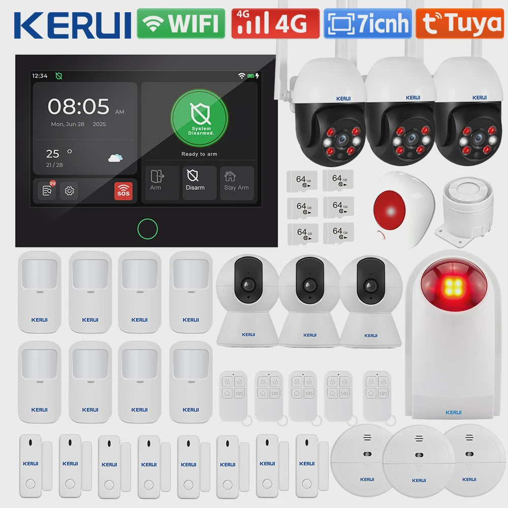 KERUI G70 Tuya Smart Home Alarm Systeem met 7-inch Touchscreen & WiFi+4G