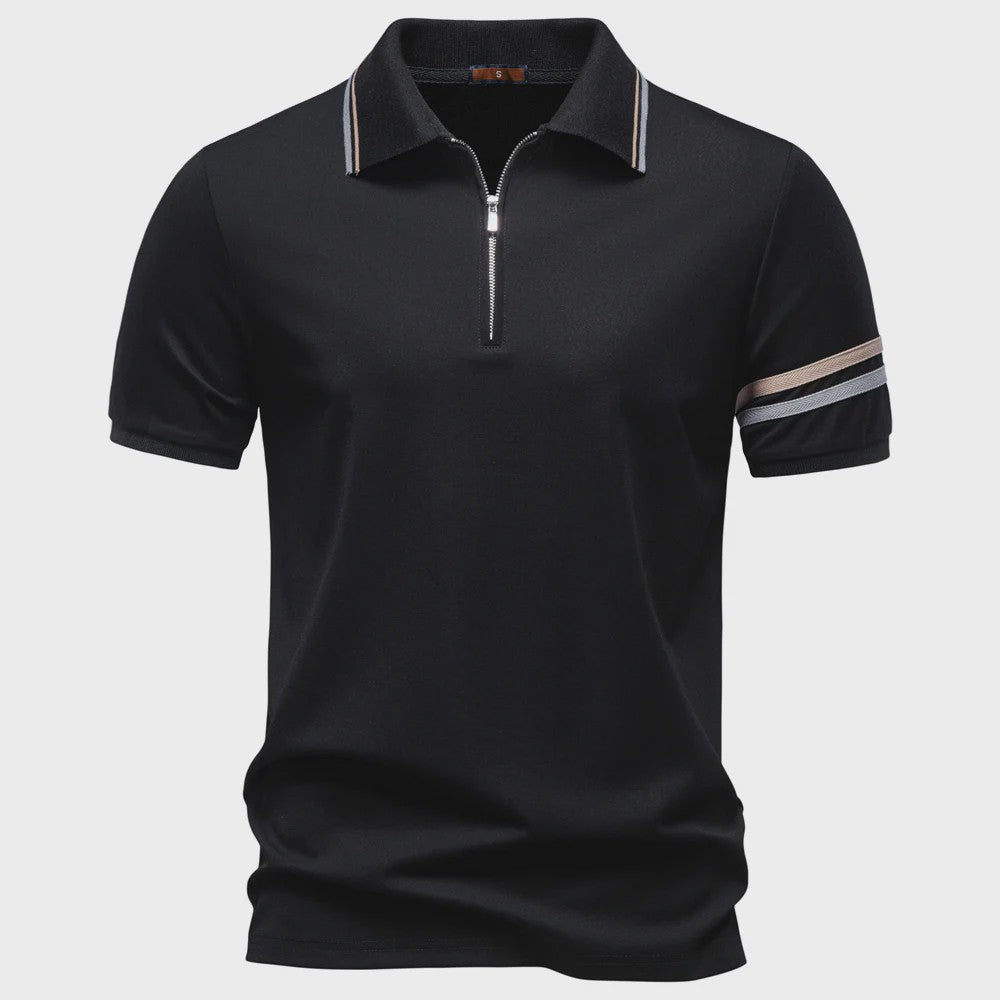 Lichtgewicht Heren Poloshirt met Halve Rits - Ademend en Zomerse Stijl