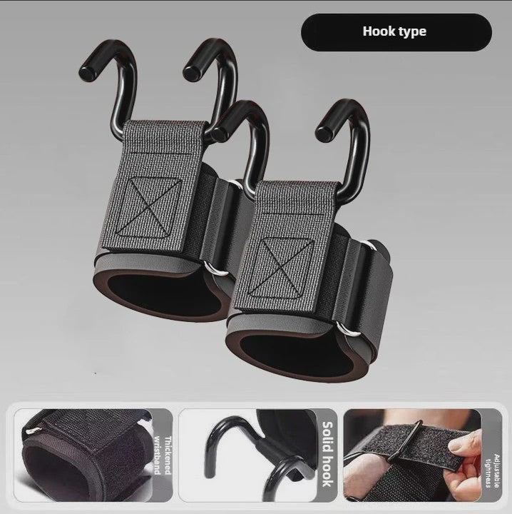 Fitness Grip Hooks met Polsbanden - Verbeter je Kracht en Grip bij Gewichtheffen