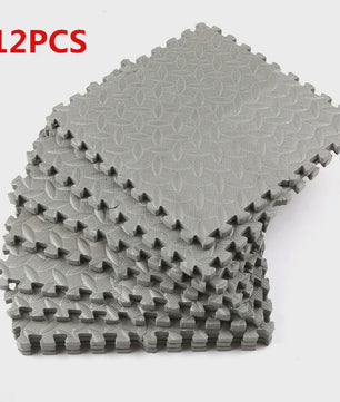 12-delige Puzzel Fitnessmatten Set - Antislip EVA Interlocking Vloertegels voor Thuisgym, Yoga & Sport